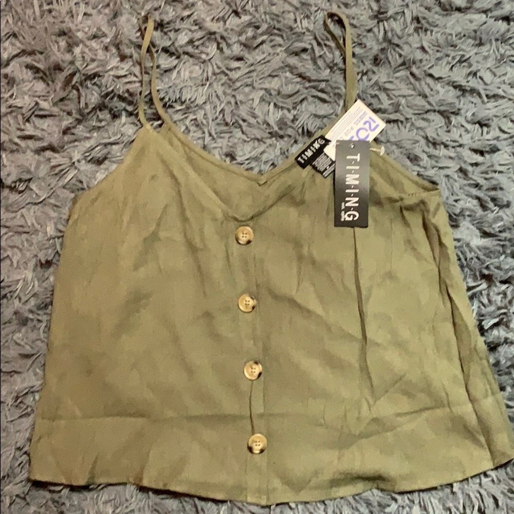 Green Tank Blouse